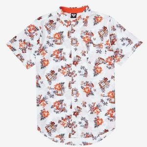 DC Comics Superman Phone Booth Woven Button-Up